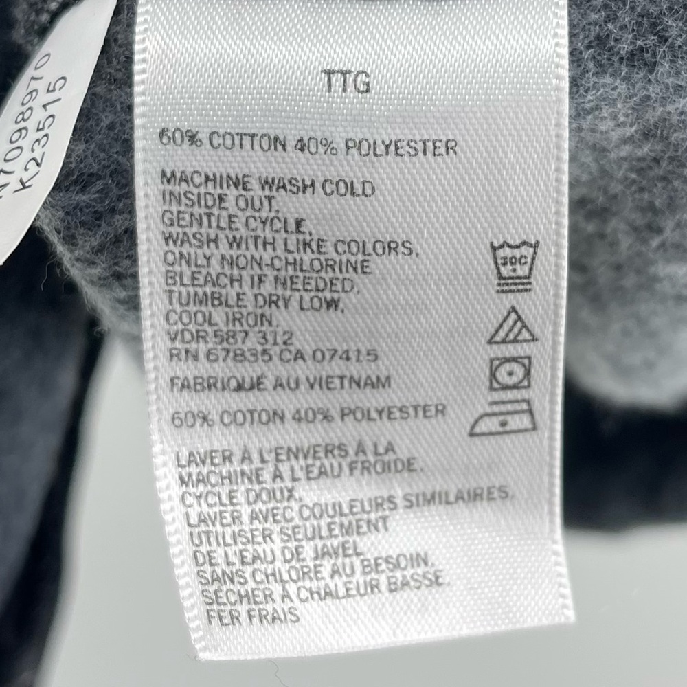 Nautica Full Zip Hoodie Sweatshirt in Charcoal Grey, Men's XXL - Picture 8 of 8